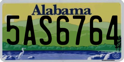 AL license plate 5AS6764