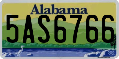 AL license plate 5AS6766