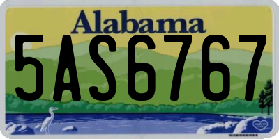 AL license plate 5AS6767