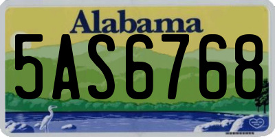 AL license plate 5AS6768