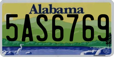 AL license plate 5AS6769