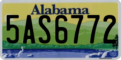 AL license plate 5AS6772