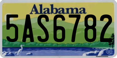 AL license plate 5AS6782