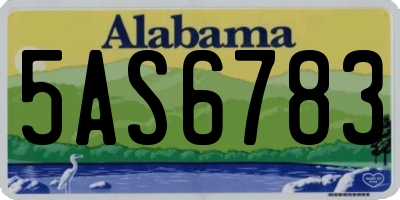 AL license plate 5AS6783