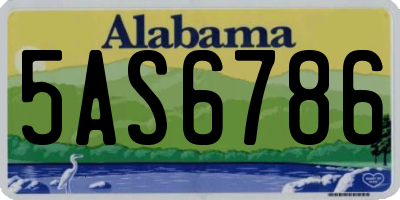 AL license plate 5AS6786
