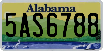 AL license plate 5AS6788
