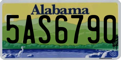 AL license plate 5AS6790