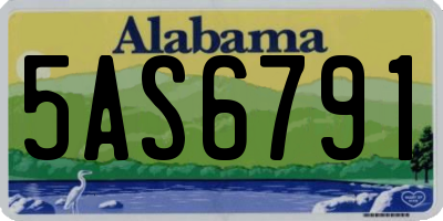 AL license plate 5AS6791