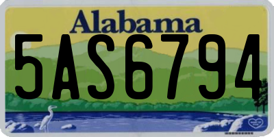 AL license plate 5AS6794