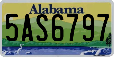 AL license plate 5AS6797