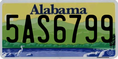 AL license plate 5AS6799