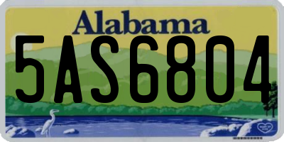 AL license plate 5AS6804
