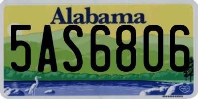 AL license plate 5AS6806