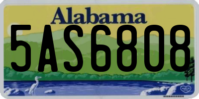 AL license plate 5AS6808