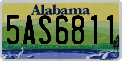 AL license plate 5AS6811