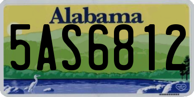 AL license plate 5AS6812