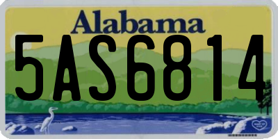 AL license plate 5AS6814