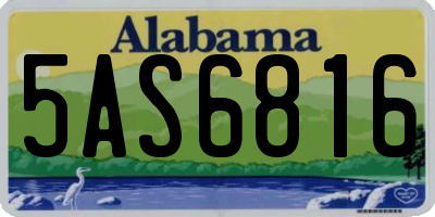 AL license plate 5AS6816