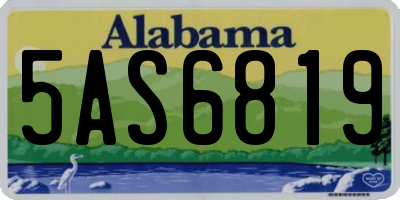 AL license plate 5AS6819
