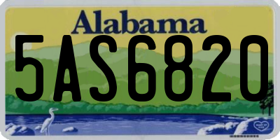 AL license plate 5AS6820