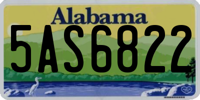AL license plate 5AS6822