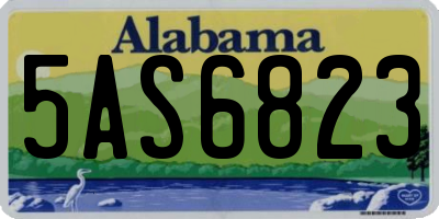 AL license plate 5AS6823