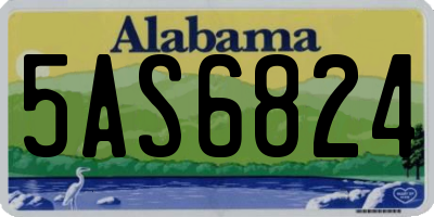 AL license plate 5AS6824