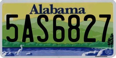AL license plate 5AS6827