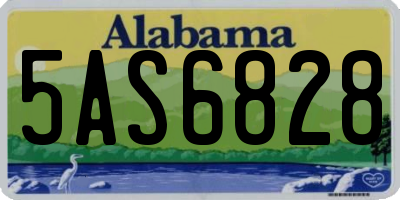 AL license plate 5AS6828