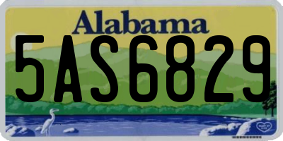 AL license plate 5AS6829