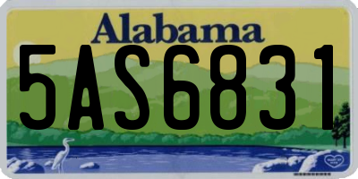 AL license plate 5AS6831