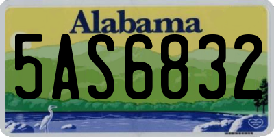 AL license plate 5AS6832