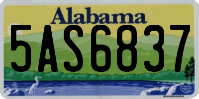 AL license plate 5AS6837