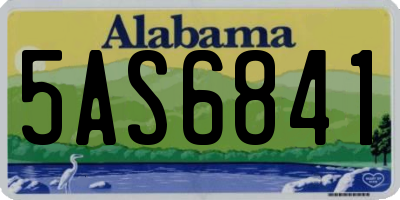 AL license plate 5AS6841