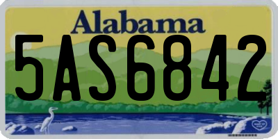 AL license plate 5AS6842