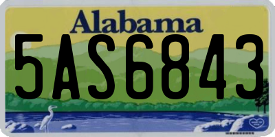 AL license plate 5AS6843