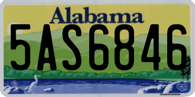 AL license plate 5AS6846