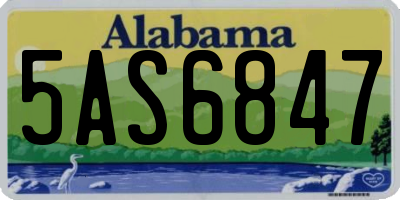 AL license plate 5AS6847