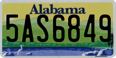 AL license plate 5AS6849
