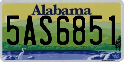 AL license plate 5AS6851