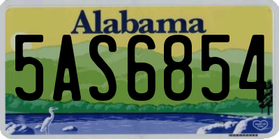 AL license plate 5AS6854