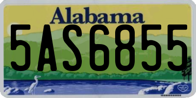 AL license plate 5AS6855
