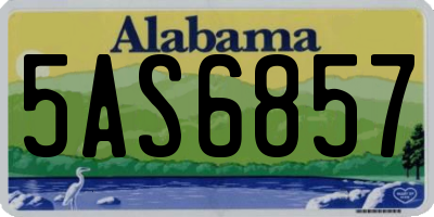 AL license plate 5AS6857
