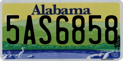 AL license plate 5AS6858
