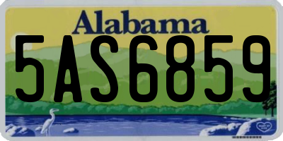 AL license plate 5AS6859
