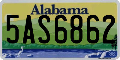 AL license plate 5AS6862