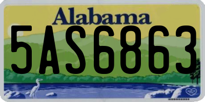 AL license plate 5AS6863