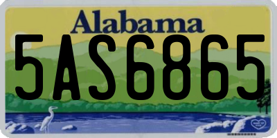 AL license plate 5AS6865