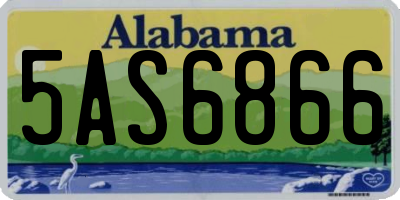 AL license plate 5AS6866