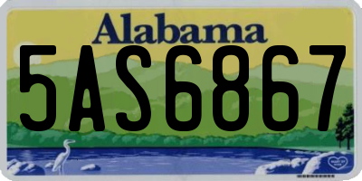 AL license plate 5AS6867